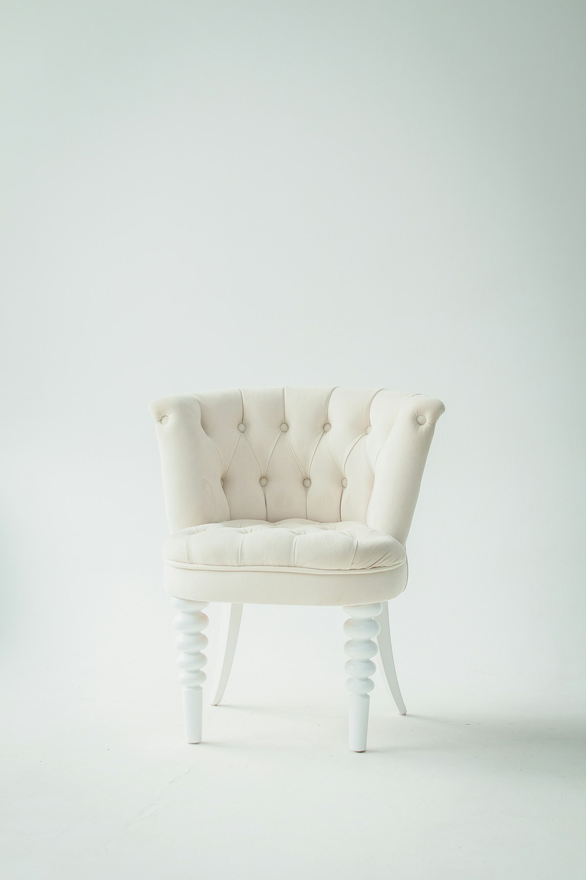 Minimalist wooden dining chair with woven seat